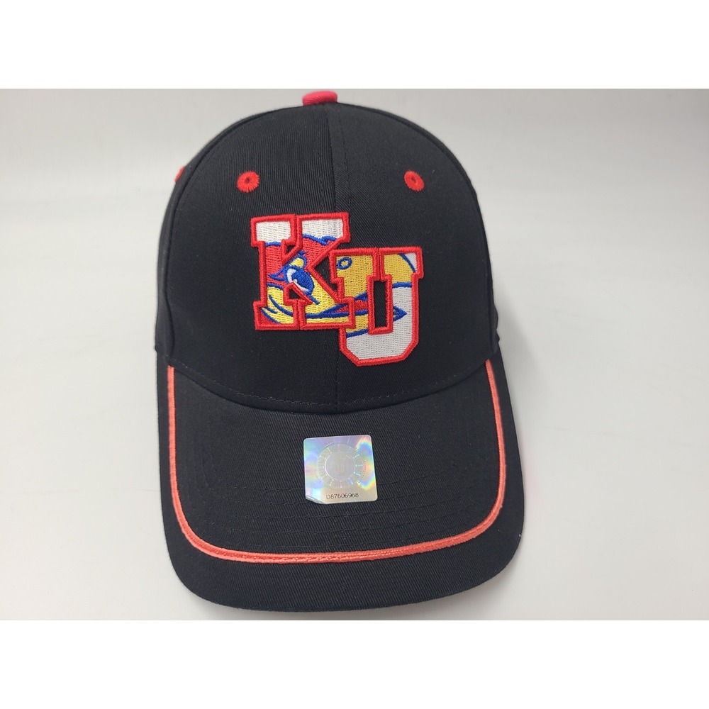 Vintage University of Kansas Jayhawks ML Caps Adjustable Hat Cap Men‎ NCAA Black